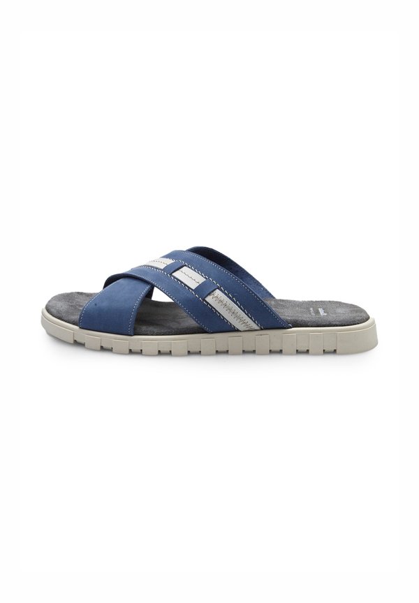 Pantolette flach - blu