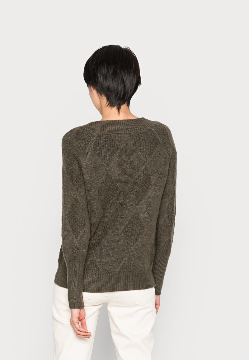 Damen Strickjacken | Marks & Spencer ROMANTIC CABLE Strickpullover onyx/khaki - VZ81217 Damen Strickjacken | Marks & Spencer ROMANTIC CABLE Strickpullover onyx/khaki - VZ81217