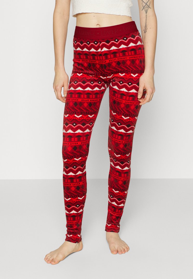 Hunkemöller FAIRISLE LOUNGE Pyjama bottoms red dahlia/red Zalando.ie