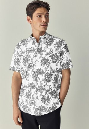 Next REGULAR FIT - SHORT SLEEVE  - Camicia - black white floral