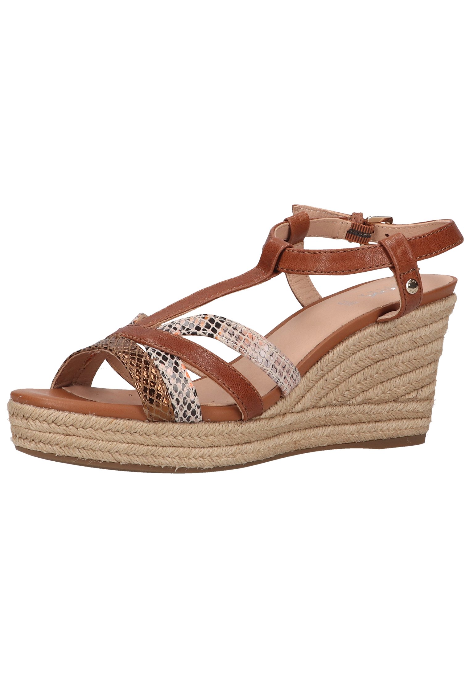 Geox Sandalen met sleehak - brown/light orange/Bruin - Zalando.nl