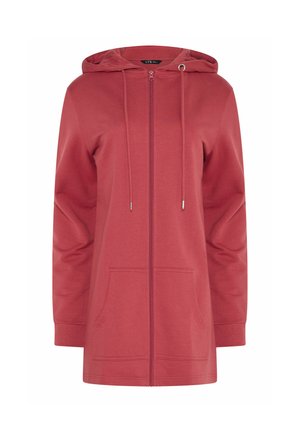Long Tall Sally, LONGLINE HOODIE - Felpa con zip - red