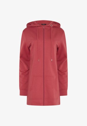 Long Tall Sally, LONGLINE HOODIE - Felpa con zip - red