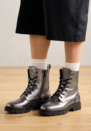 Botines con plataforma - silver-coloured