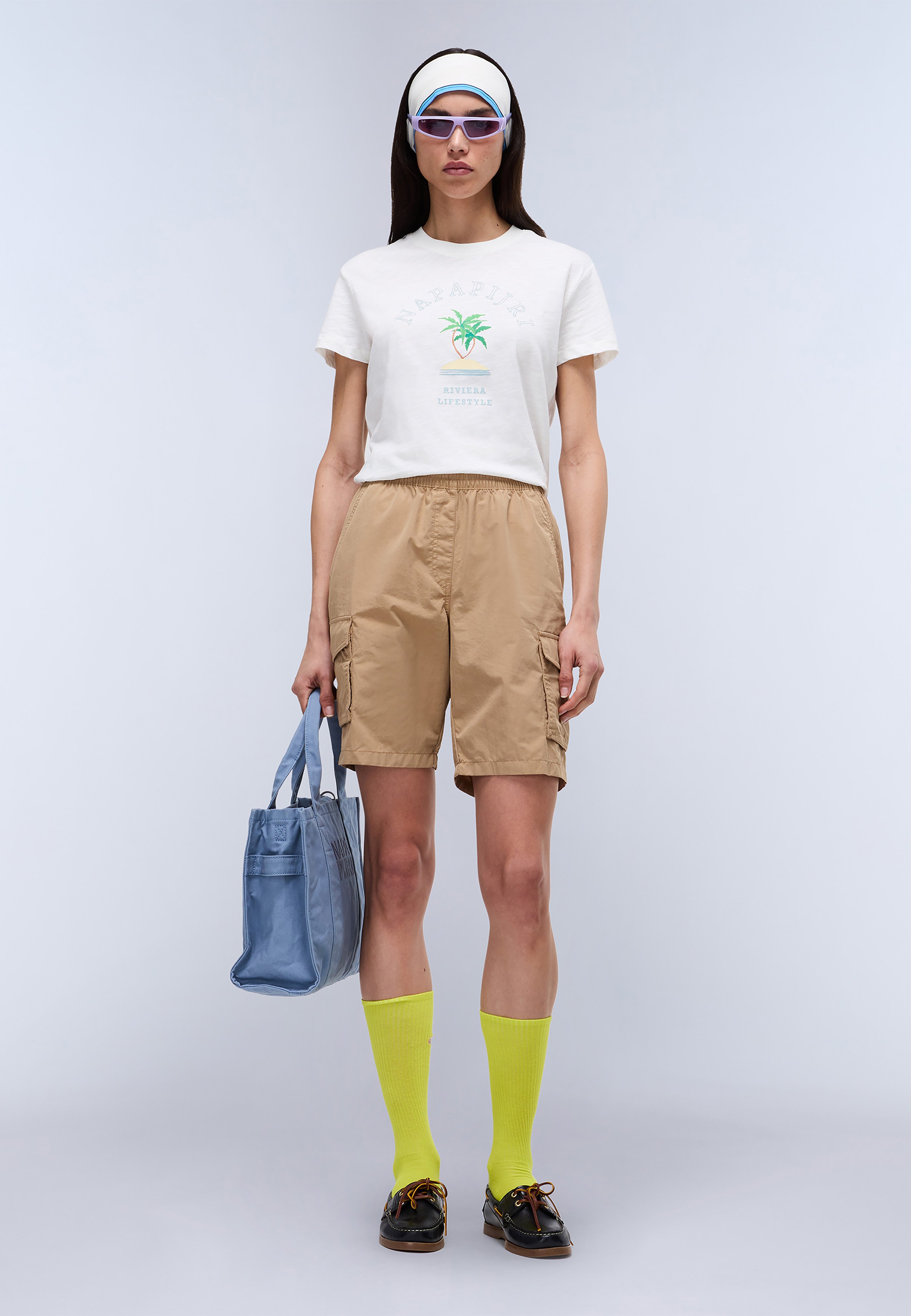 売れ筋商品|||ナパピリ Tシャツ レディース トップス FETE BLACK BEAUTY - Print T-shirt - white Napapijri FETE BLACK BEAUTY - T-shirt print - white/wit