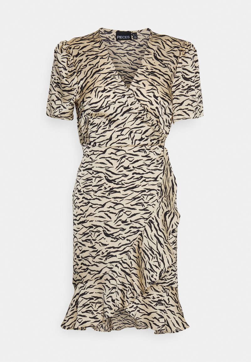 Pieces Petite Cocktailjurk beige Pieces Petite Cocktailjurk beige