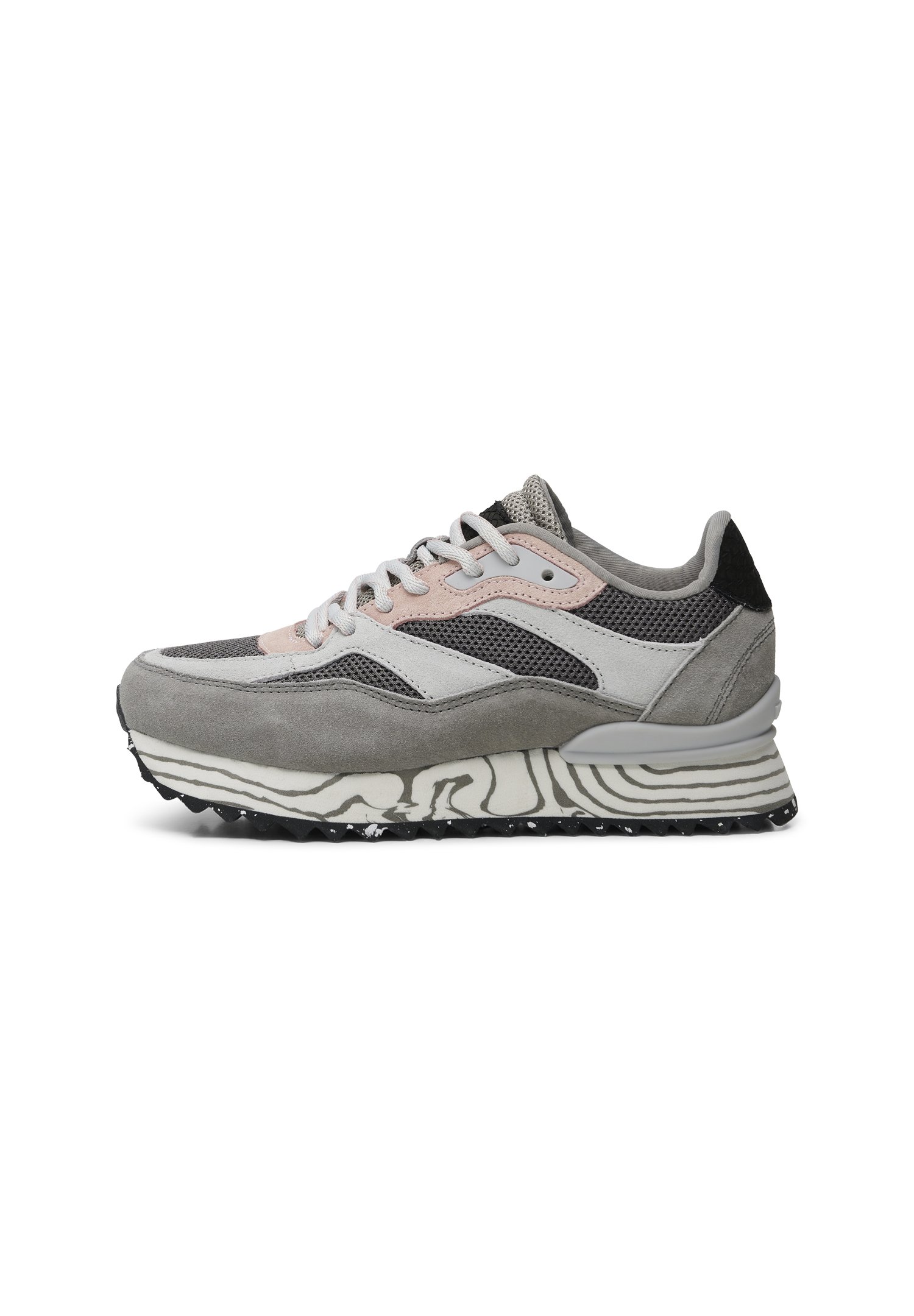 Woden Sophie Marble Sneakers voor dames, donkergrijs, 39 EU