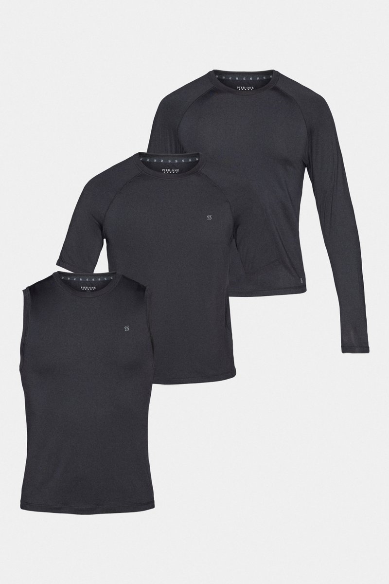 Pier One Sport Longsleeve zwart Pier One Sport Longsleeve zwart