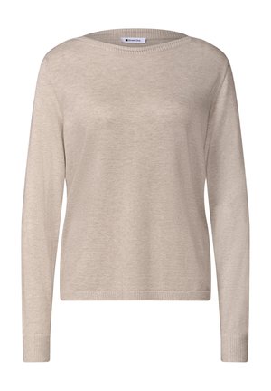 Street One, BASIC SWEATER WITH A BOAT NECK - Trui - clay sand mel.
