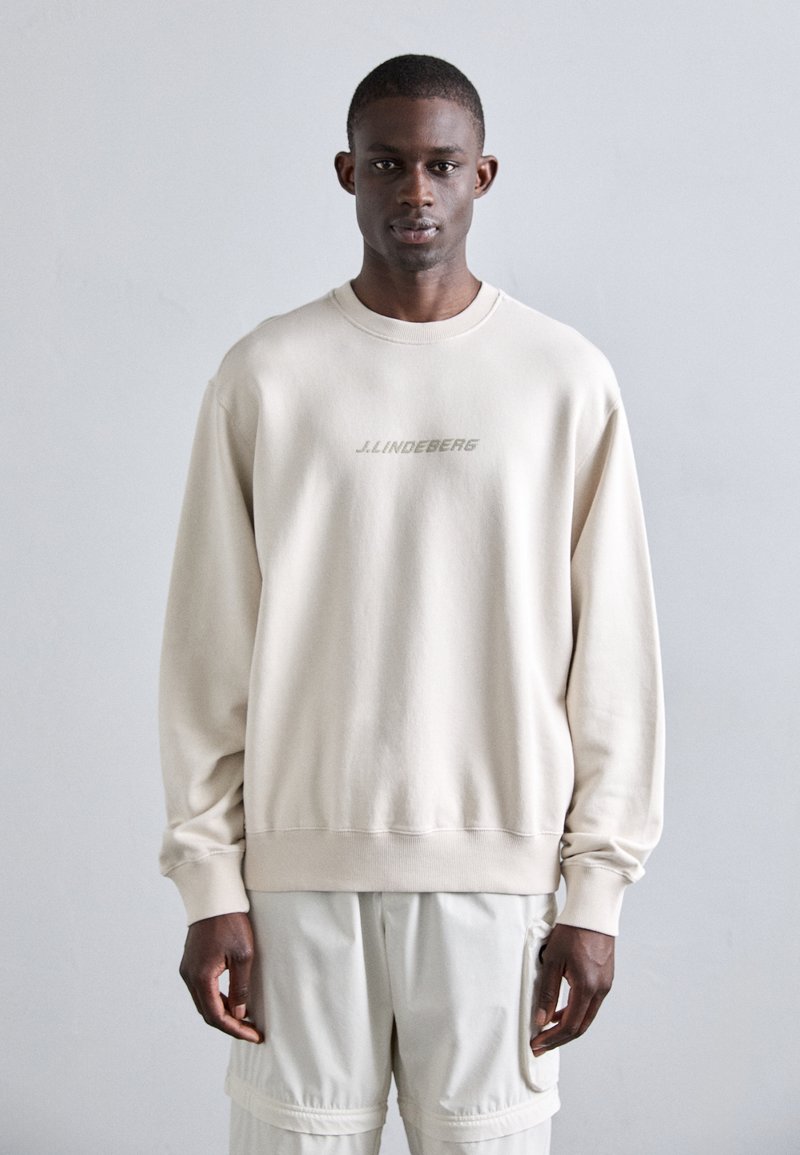 J.LINDEBERG - CALLAN LOGO CREW NECK - Sweatshirt - moonbeam, Enlarge