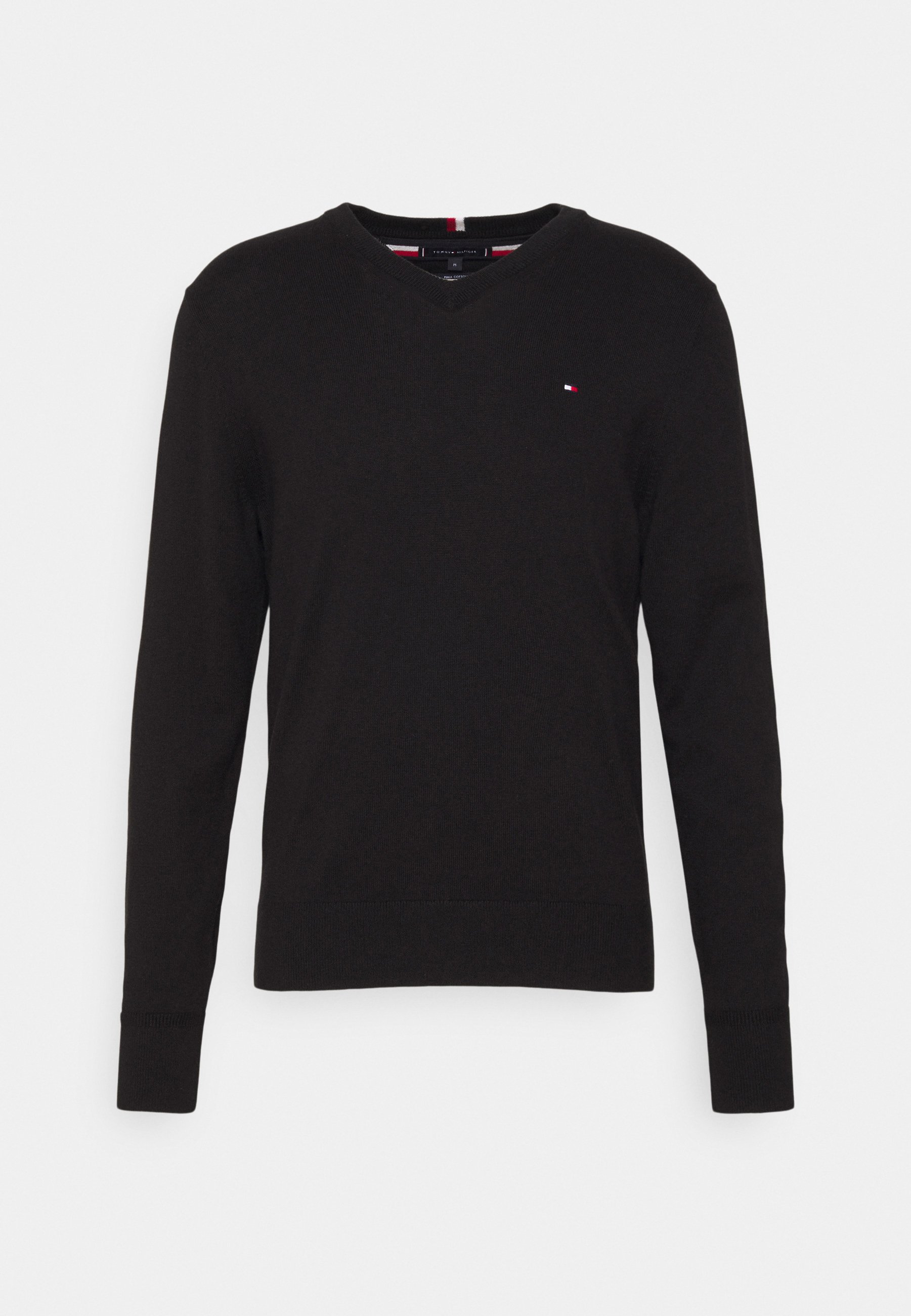 tommy hilfiger black v neck jumper