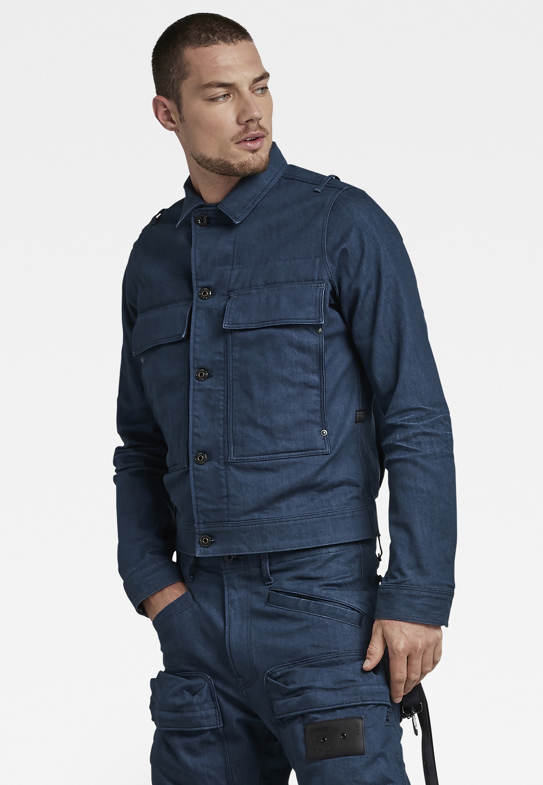 utility denim jacket