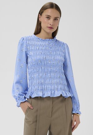 PRINTED SMOCK LS - Blūze - hydrangea ditsy print