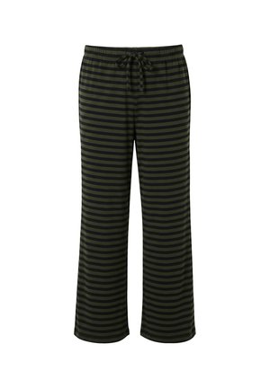 Studio Untold, WIDE LEGS MIT RINGELN - Broek - dark olive