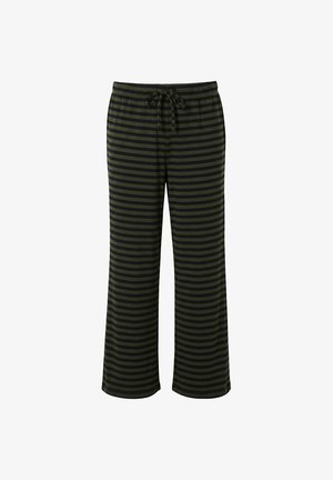 Studio Untold, WIDE LEGS MIT RINGELN - Broek - dark olive