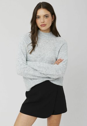 COL MONTANT - Pullover - gris clair