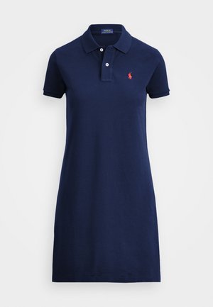 Polo Ralph Lauren BASIC MESH SHORT SLEEVE COTTON DRESS - Freizeitkleid - newport navy
