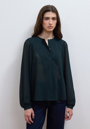 Les Copains, REGULAR-FIT SHIRT WITH BUTTONS AND LONG SLEEVES - Blusa - dark green