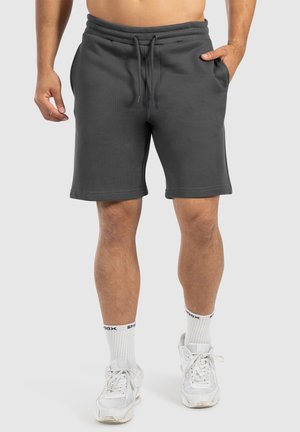 REGULAR FIT COTTON CHAISE - Korte sportsbukser - anthrazit