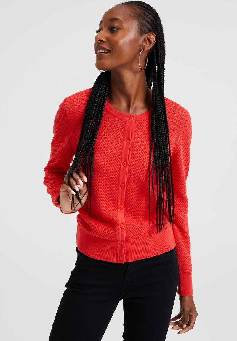 WE Fashion STRUCTURE - Kofta - red/röd - Zalando.se