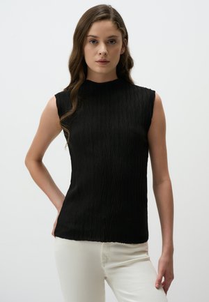 Jimmy Key MIDNIGHT TEXTURE SLEEVELESS - Camicetta - black