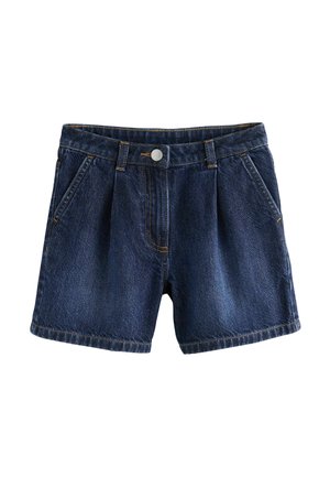 REGULAR FIT - PLEATED - Jeans Shorts - dark wash
