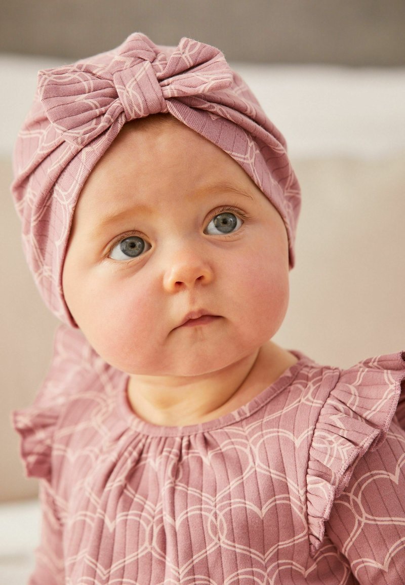 Next 4 PIECE BABY JERSEY DRESSES WITH MATCHING TURBAN HATS Vestito di