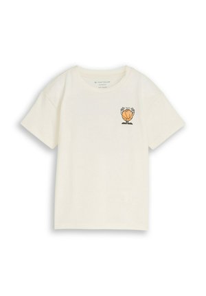 OVERSIZE MIT RÜCKEN - T-shirt print - wool white