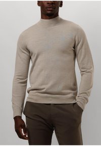 PROFUOMO MOCK ROLL - Trui - beige