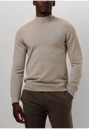 PROFUOMO, MOCK ROLL - Strickpullover - beige