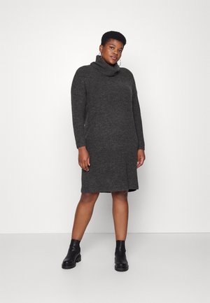 CARJANA PLUS SIZE - Strickkleid - dark grey melange