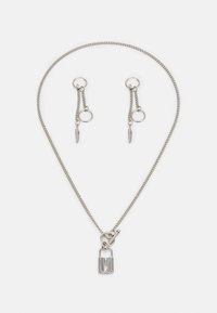 NECKLACE EARRING UNISEX SET - Brincos - silver-coloured
