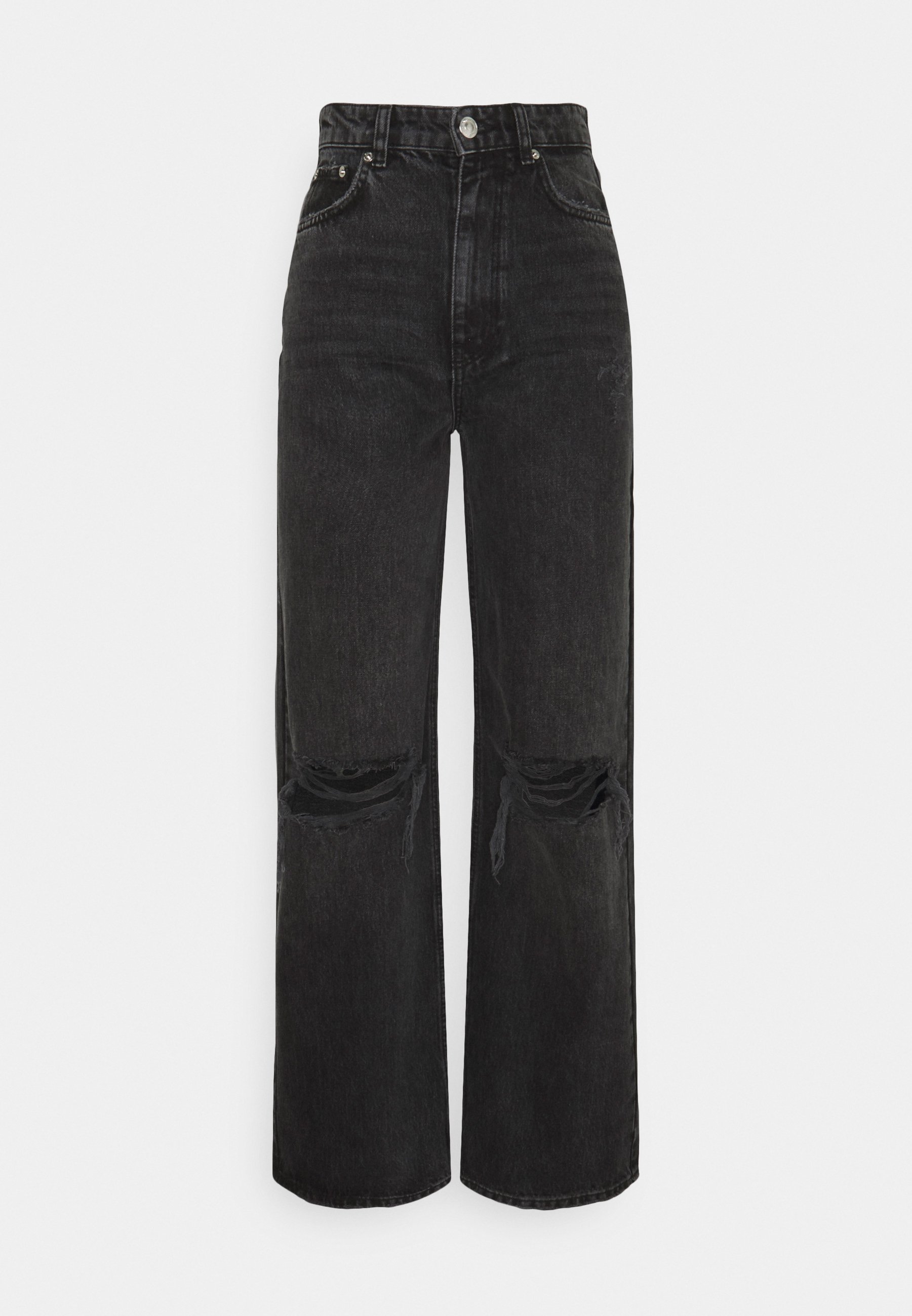Gina Tricot IDUN WIDE - Jeans Relaxed Fit - offblack/black denim -  Zalando.de