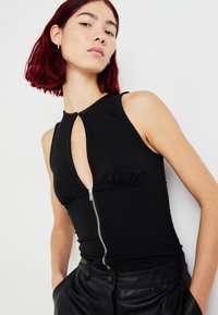 Weekday IRMA ZIP SLEEVELESS - Top - black
