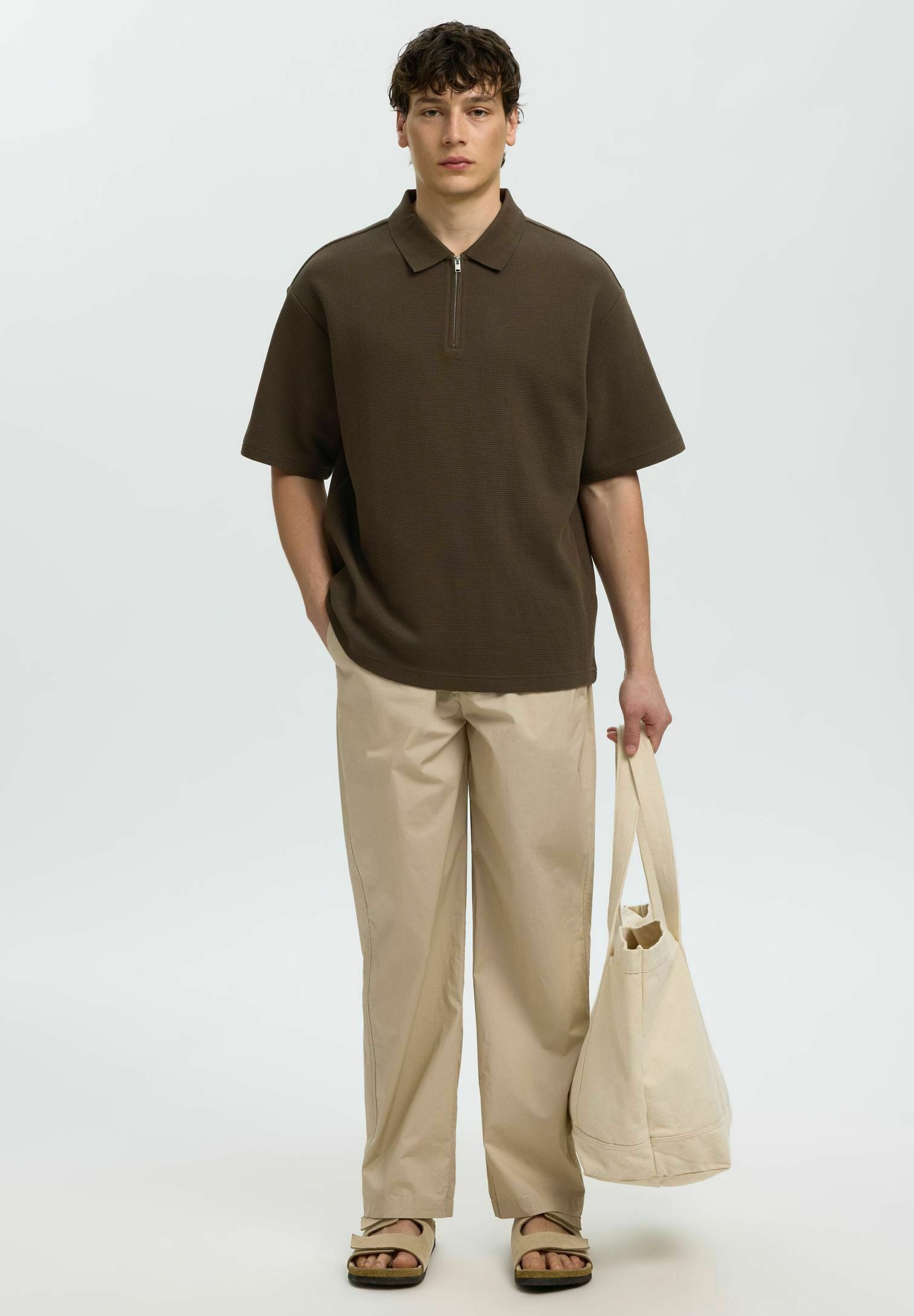 Selected POLOSHIRT KURZARM REISSVERSCHLUSS - Polo shirt - turkish