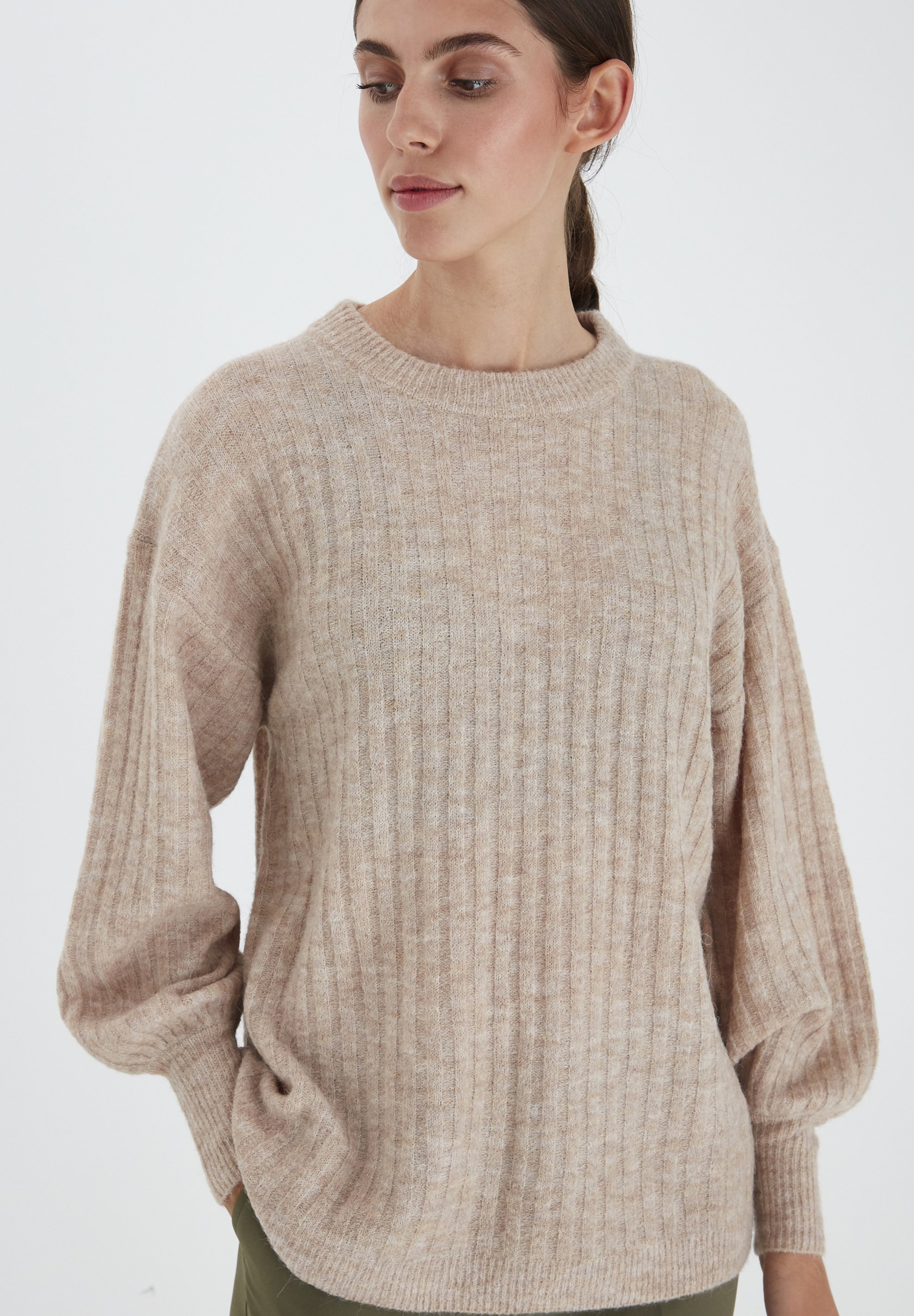 ICHI IHAMARA LS Trui naturalcamel Zalando.nl ICHI Wollen truien online kopen | ZALANDO