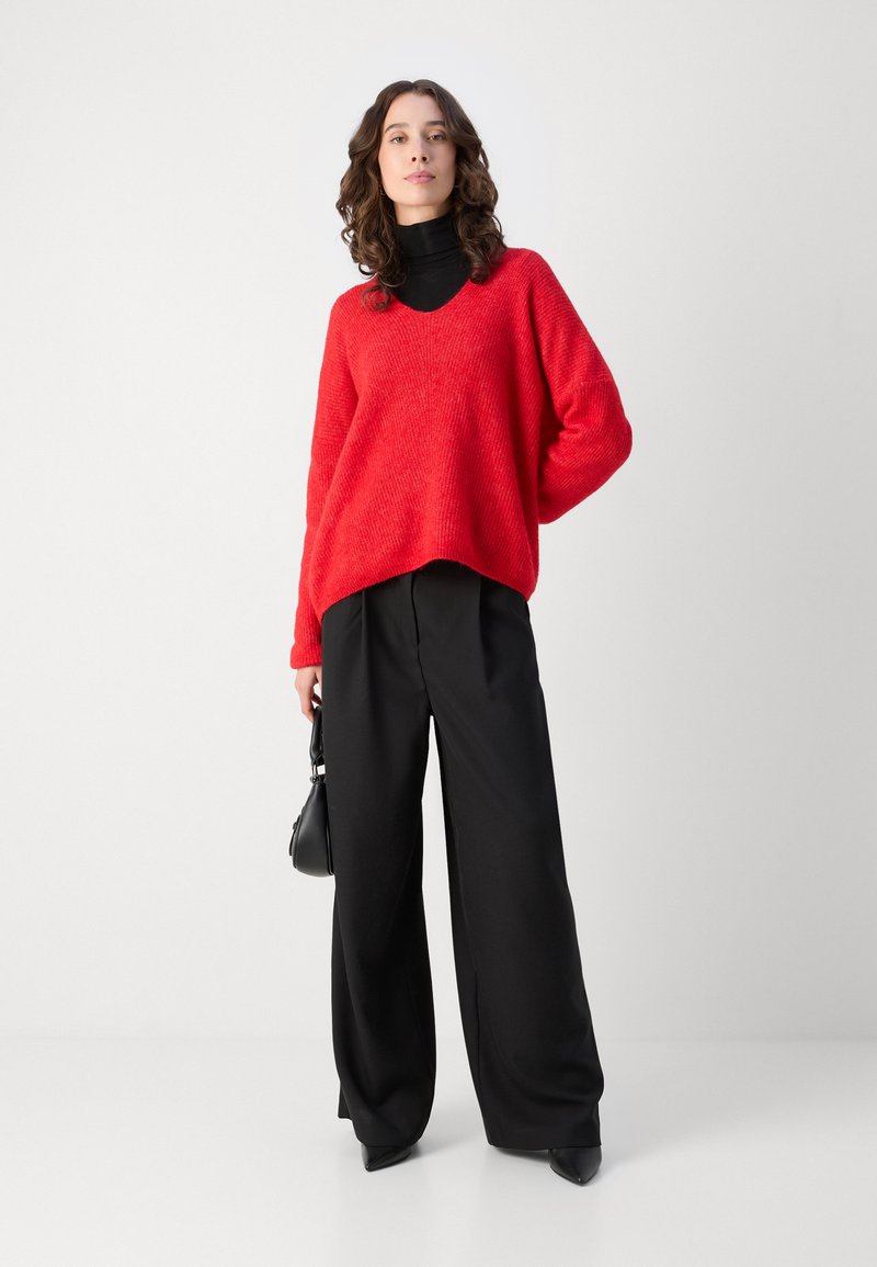 Mos Mosh THORA V-NECK Jumper chinese red/red Zalando