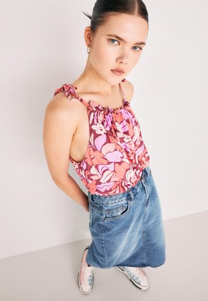 GAP HIGH NECK TIE STRAP TANK - Μπλούζα - pink floral