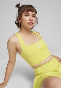 Puma CROP - Topp - lime sheen