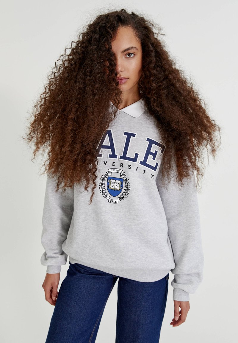 PULL BEAR YALE Sweatshirt Light Grey Zalando ie