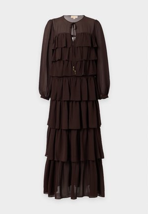 MICHAEL Michael Kors, RUFFLE TIER DRESS - Robe longue - chocolate
