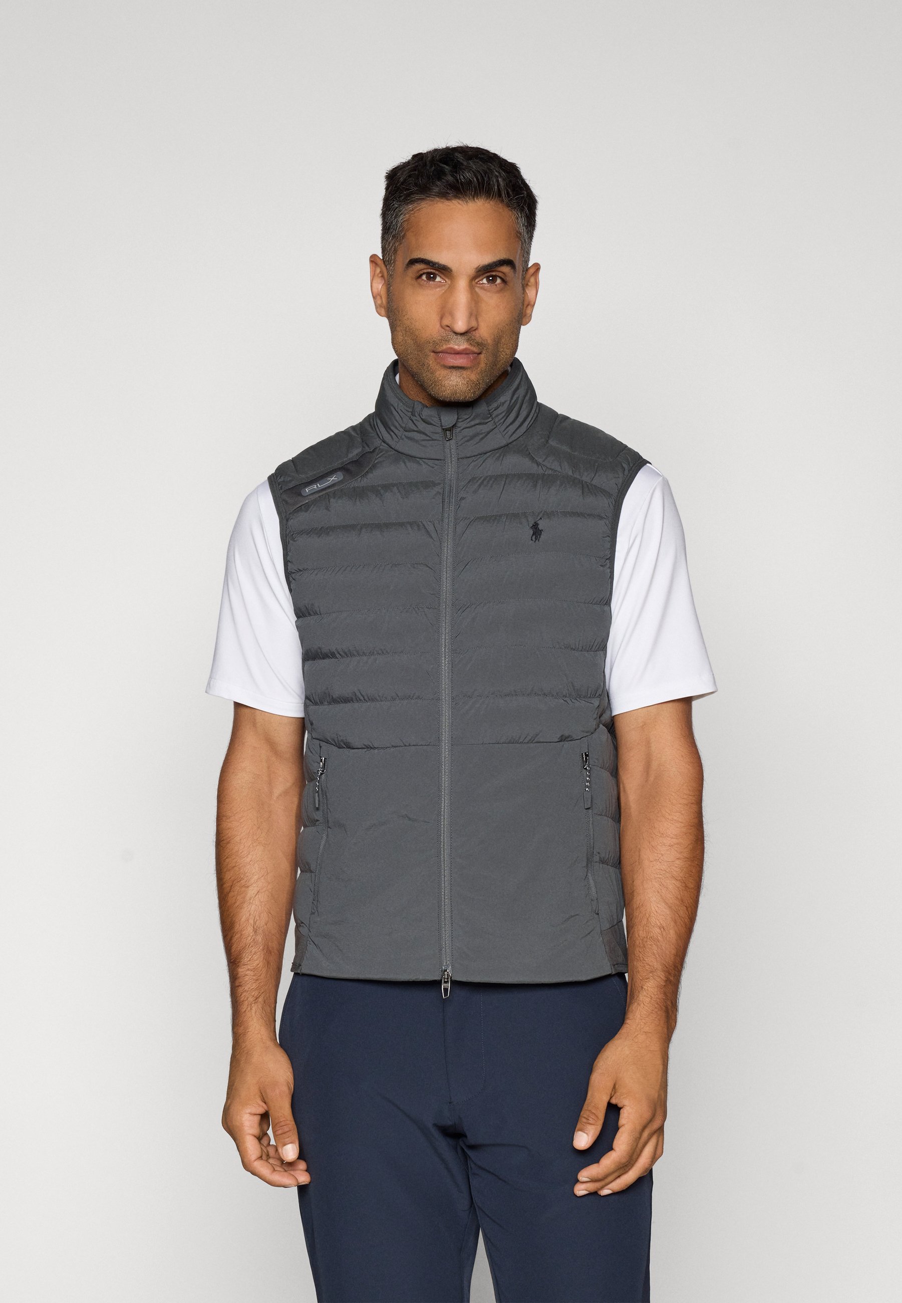 Polo Ralph Lauren FULL ZIP VEST - Waistcoat - charcoal grey/dark