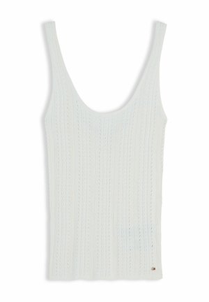 Tommy Hilfiger, TOMMY HILFIGER POINTELLE SLIM SCOOP NECK TANK TOP - Top - ivory petal