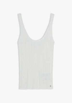 Tommy Hilfiger, TOMMY HILFIGER POINTELLE SLIM SCOOP NECK TANK TOP - Top - ivory petal