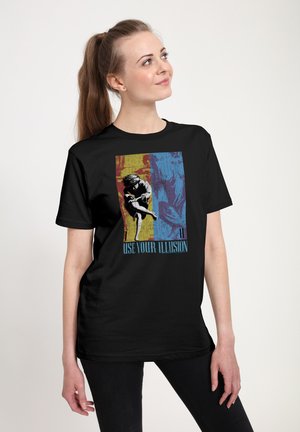 Henry Tiger, DOUBLE ILLUSION - Print T-shirt - black