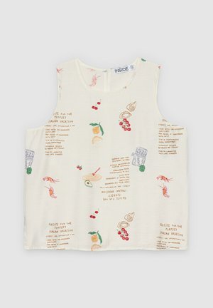 INSIDE, BLUSA ESTAMPADA SIN MANGAS - Top - blanco