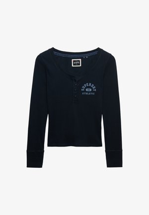 Superdry & Co ATHLETIC BUTTON DOWN - Langærmet T-shirt - eclipse navy