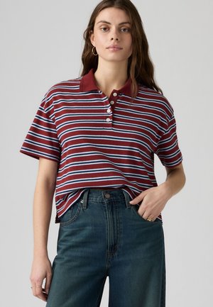 Levi's®, DIDION RUGBY POLO - Polokošeľa - milano stripe warm cabernet