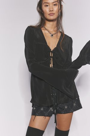 Free People BALI ARIEL - Bluse - black