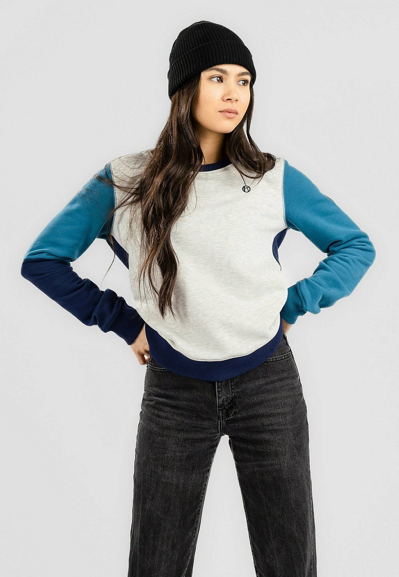 Damen Strickjacken | Kazane SOROYA Strickpullover light hthr grey ink blue/blau - BY79202 Damen Strickjacken | Kazane SOROYA Strickpullover light hthr grey ink blue/blau - BY79202